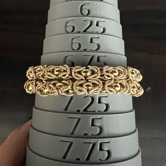 Vintage Rare Monet Double Byzantine Gold Chain Bracelet - Picture 7 of 7